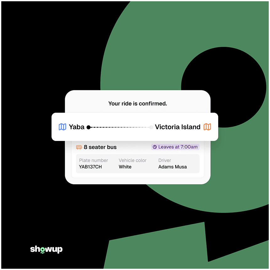 Showup branding and app interface